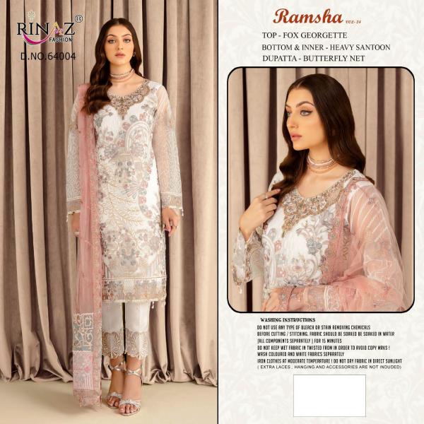 Rinaz Ramsha Vol 24 Georgette Designer Pakistani Suit Collection